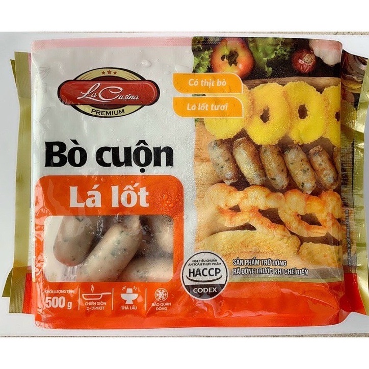 BÒ CUỘN LÁ LỐT LC 500GR ( CHỈ GIAO HỎA TỐC TRONG VÒNG 2H,chỉ ship HCM)