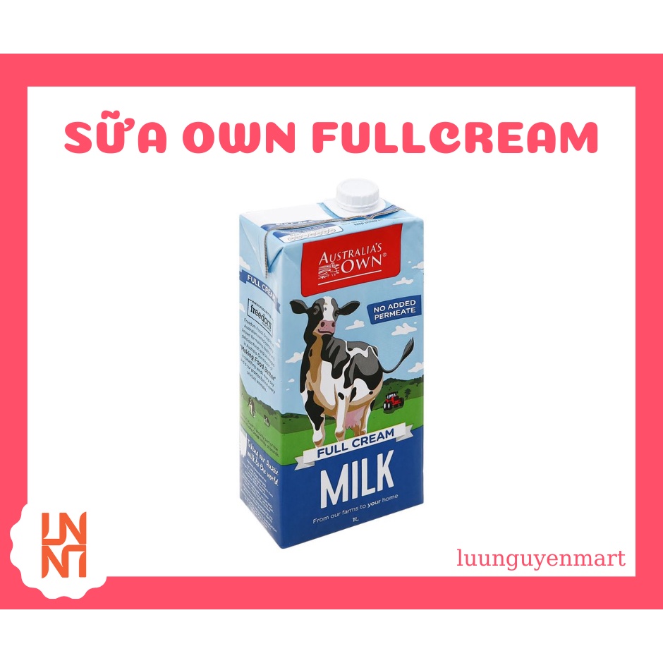 Sữa OWN Úc Nguyên Kem - Hộp 1L