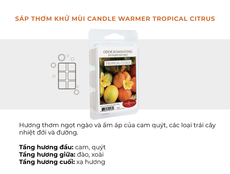 Sáp thơm Candle Warmer - Tropical Citrus