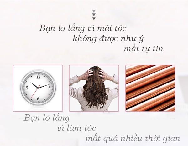 Máy Làm Tóc 💝 Freeship 💝 Máy uốn tóc Mini làm xoăn tóc xoay VIVID 360 độ (loại 1)