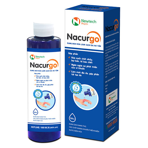 ✅✅DUNG DỊCH RỬA LÀM SẠCH DA HƯ TỔN NACURGO 125ML