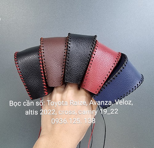 Bọc cần số , phanh tay, xe Toyota Raize, toyota Avanza, toyota Veloz, toyota Cross, Toyota Camry 2019-2022, Toyota Altis 2022