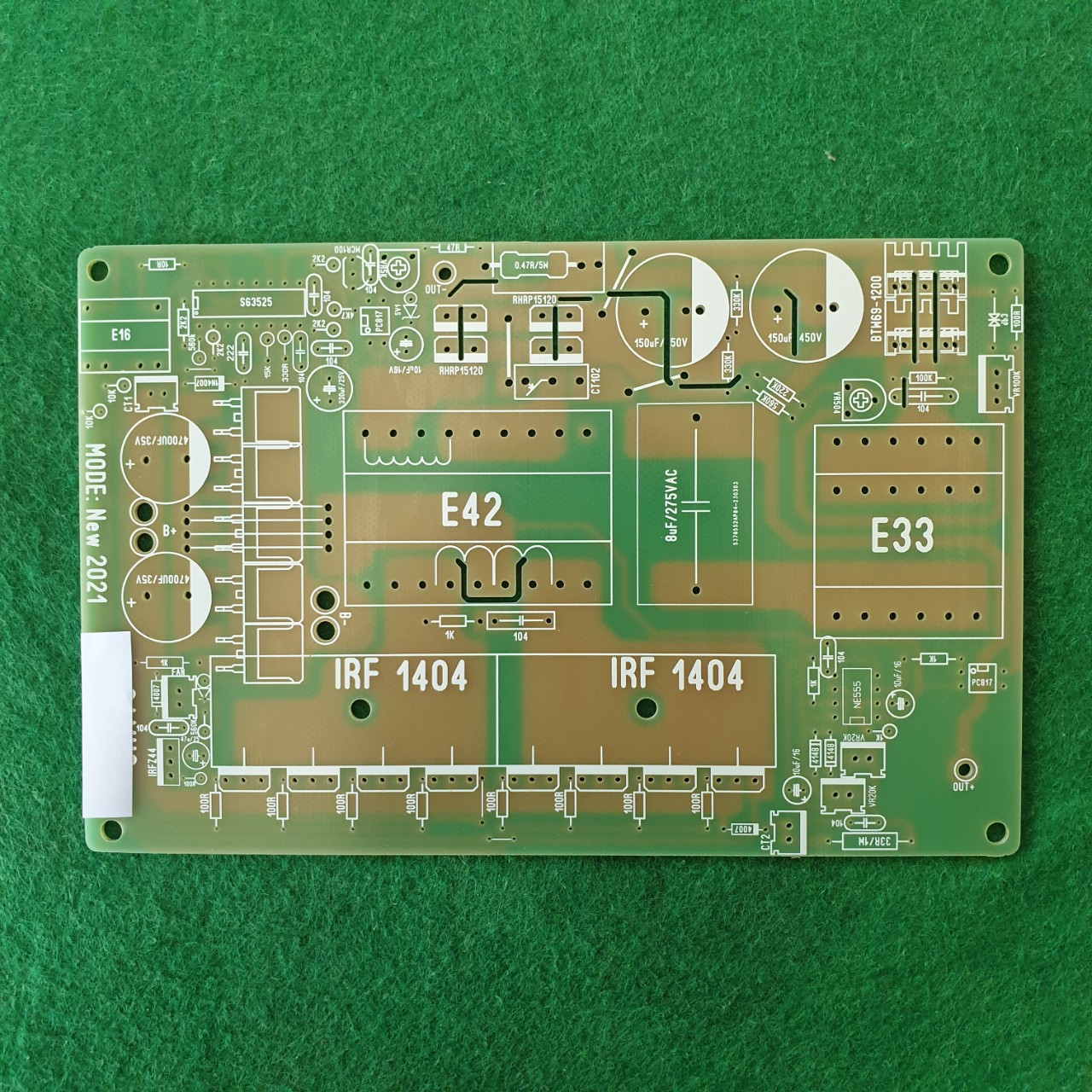 Mạch 8 fet đảo pha lái cách ly băm db3 ee42