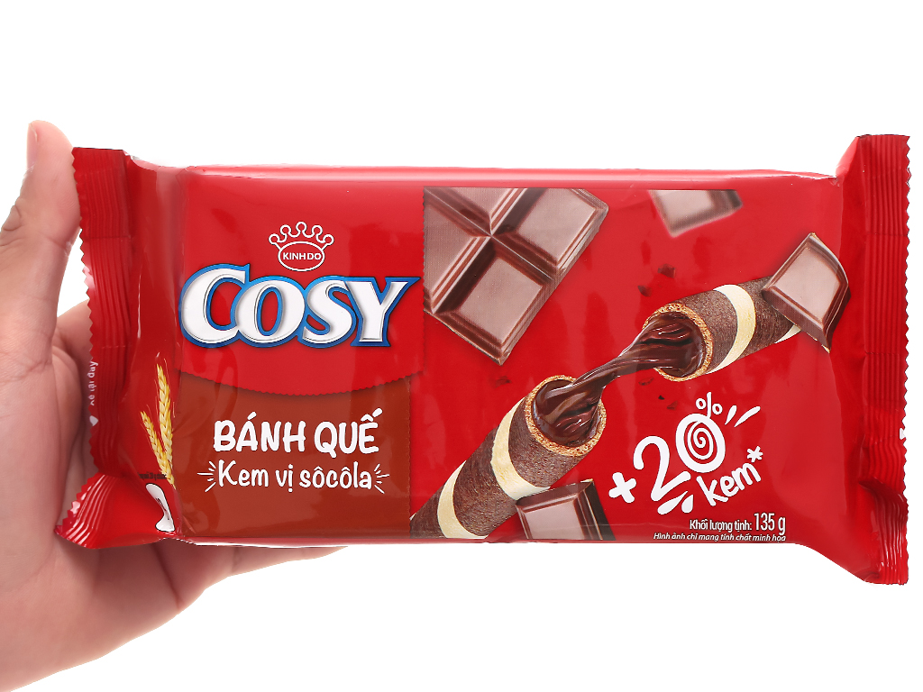 [Siêu thị WinMart] - Bánh quế Cosy vị socola gói 132g