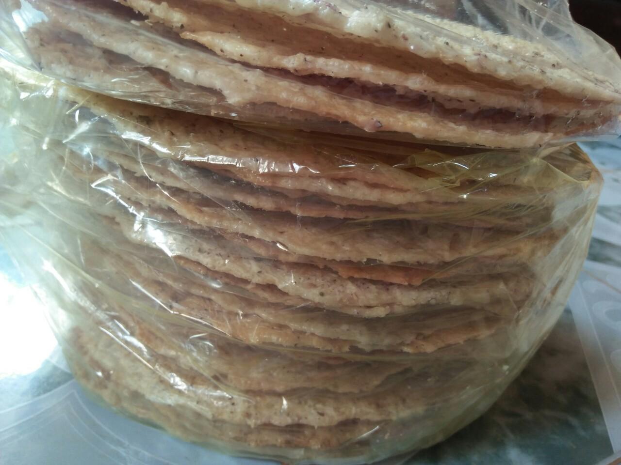 Bánh tráng dừa Tam Quan đã nướng