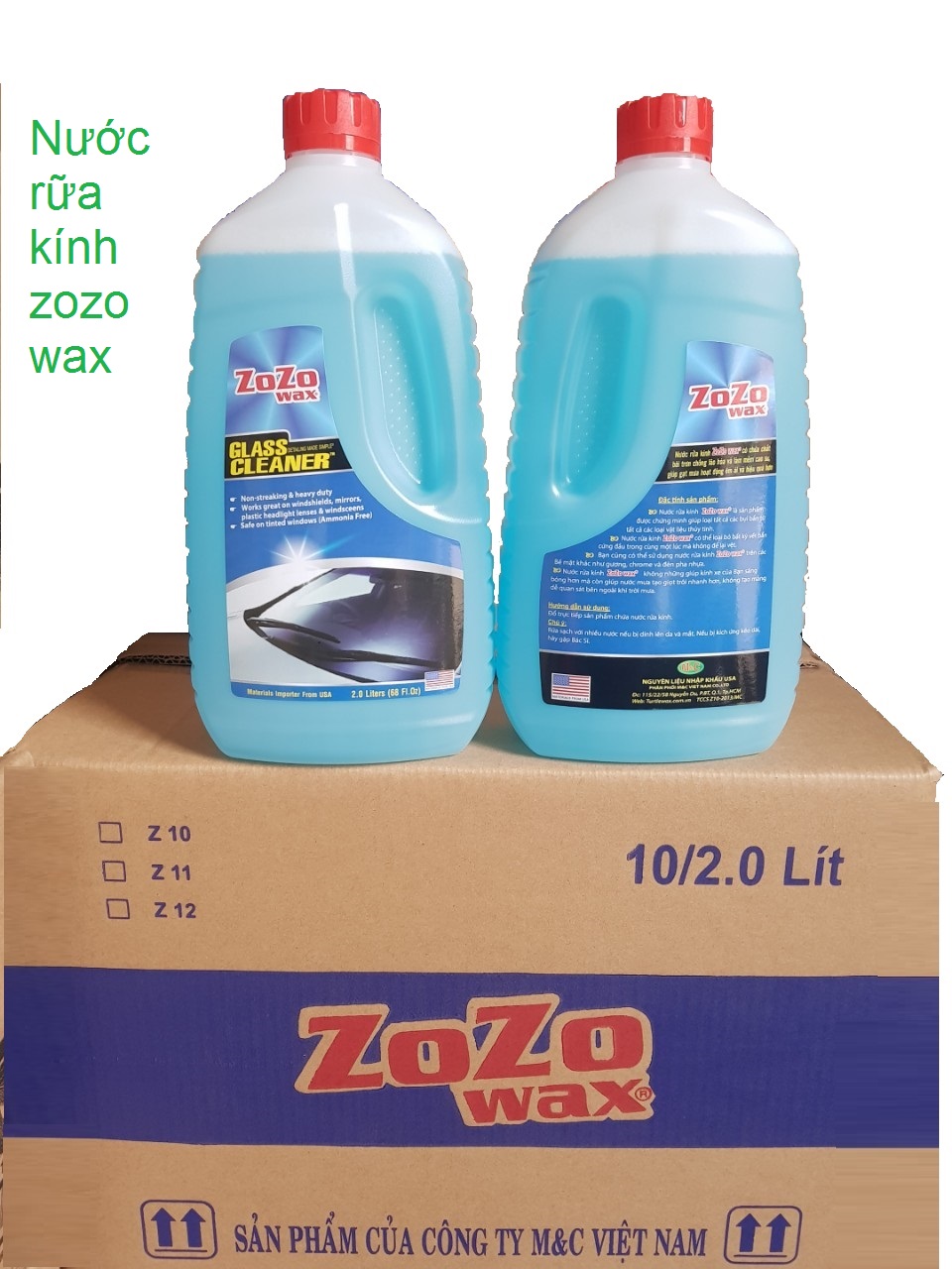 NƯỚC RỬA KÍNH Ô TÔ ZOZO WAX 2L