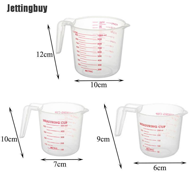 Jettingbuy Cốc Đo Lường Trong Suốt Bằng Nhựa Đĩa Mesure 250/500/1000Ml Cân Chất Lỏng Bằng Nhựa