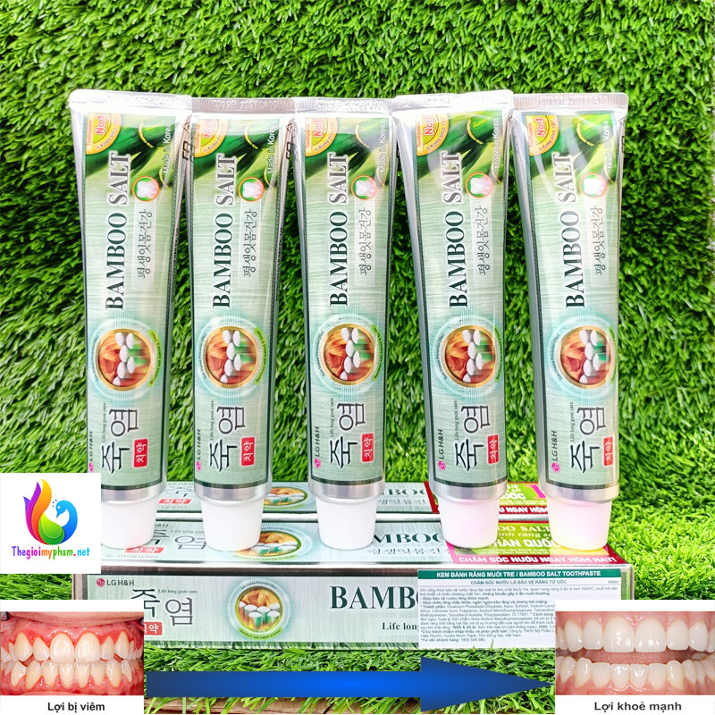Combo 5 kem đánh răng muối tre chăm sóc nướu số 1 hàn quốc 140g