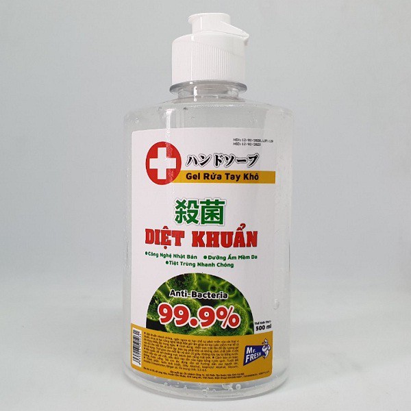 Gel rửa tay khô diệt khuẩn Mrfresh 500ml cao cấp