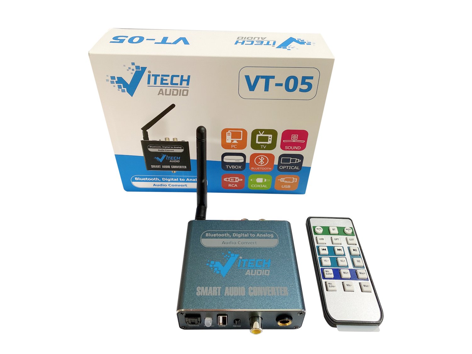 Bộ chuyển đổi âm thanh từ Optical sang Analog, có Bluetooth-VITECH VT05