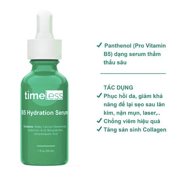 Tinh Chất Phục Hồi Da Timeless Vitamin B5 Hydration Serum