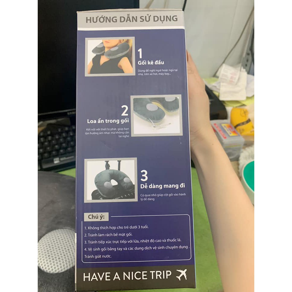 Gối Đỡ Cổ Có Loa Nghe Nhạc Ensure Lock&Lock