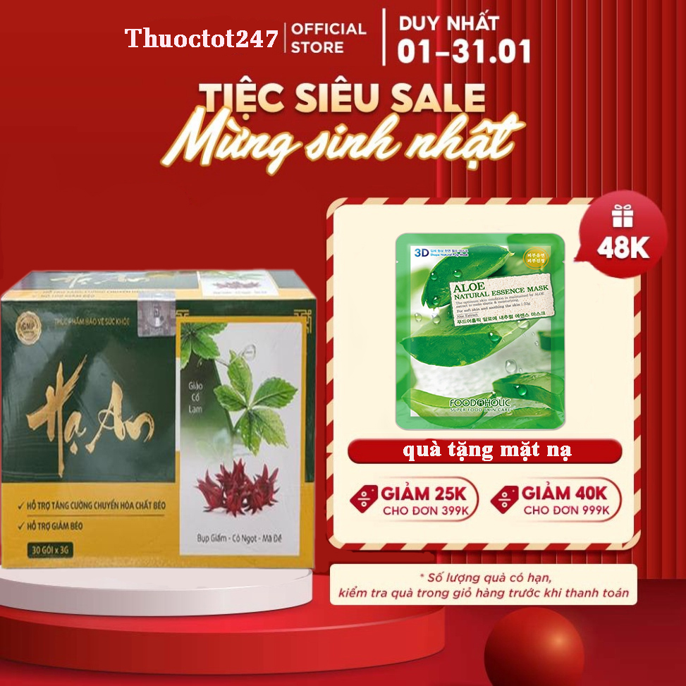Chính hãng Giảm Cân Hạ An hộp 30 gói giảm cân an toàn hiệu quả