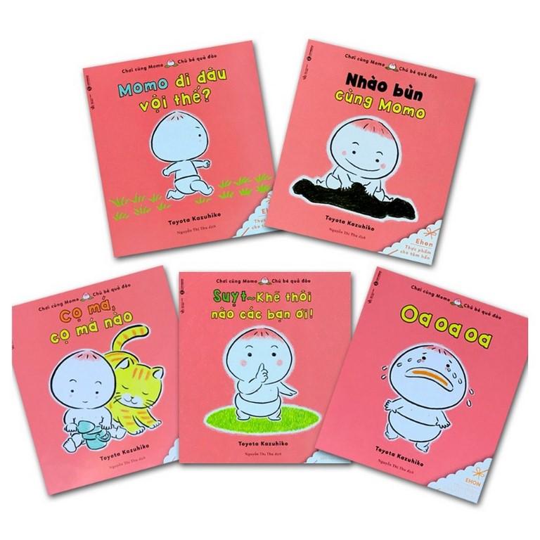 Combo Ehon: Chơi Cùng Momo Chú Bé Quả Đào - Phần 1 (Bộ 5 Cuốn)