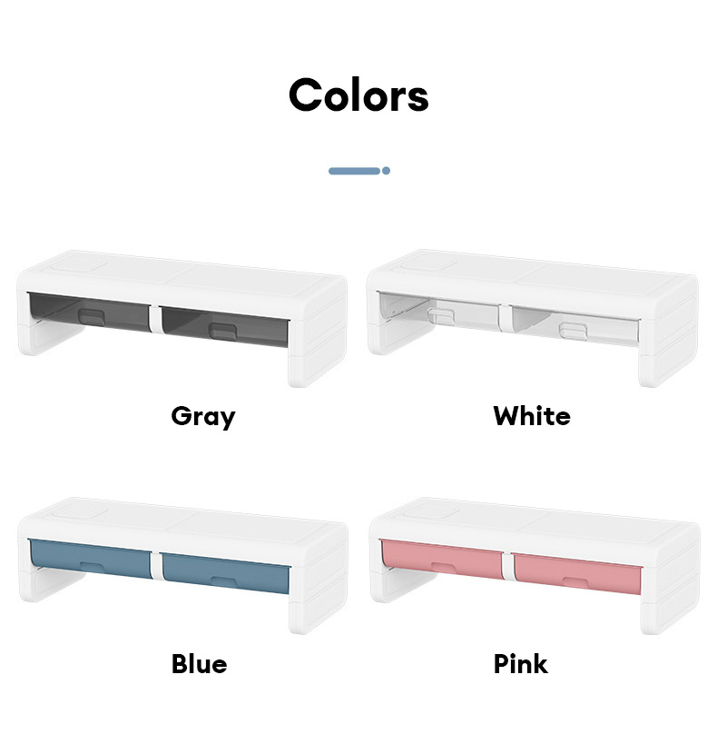 FS Desktop computer, elevated shelf, office desktop, monitor, screen base, bracket, keyboard, organize, shelf