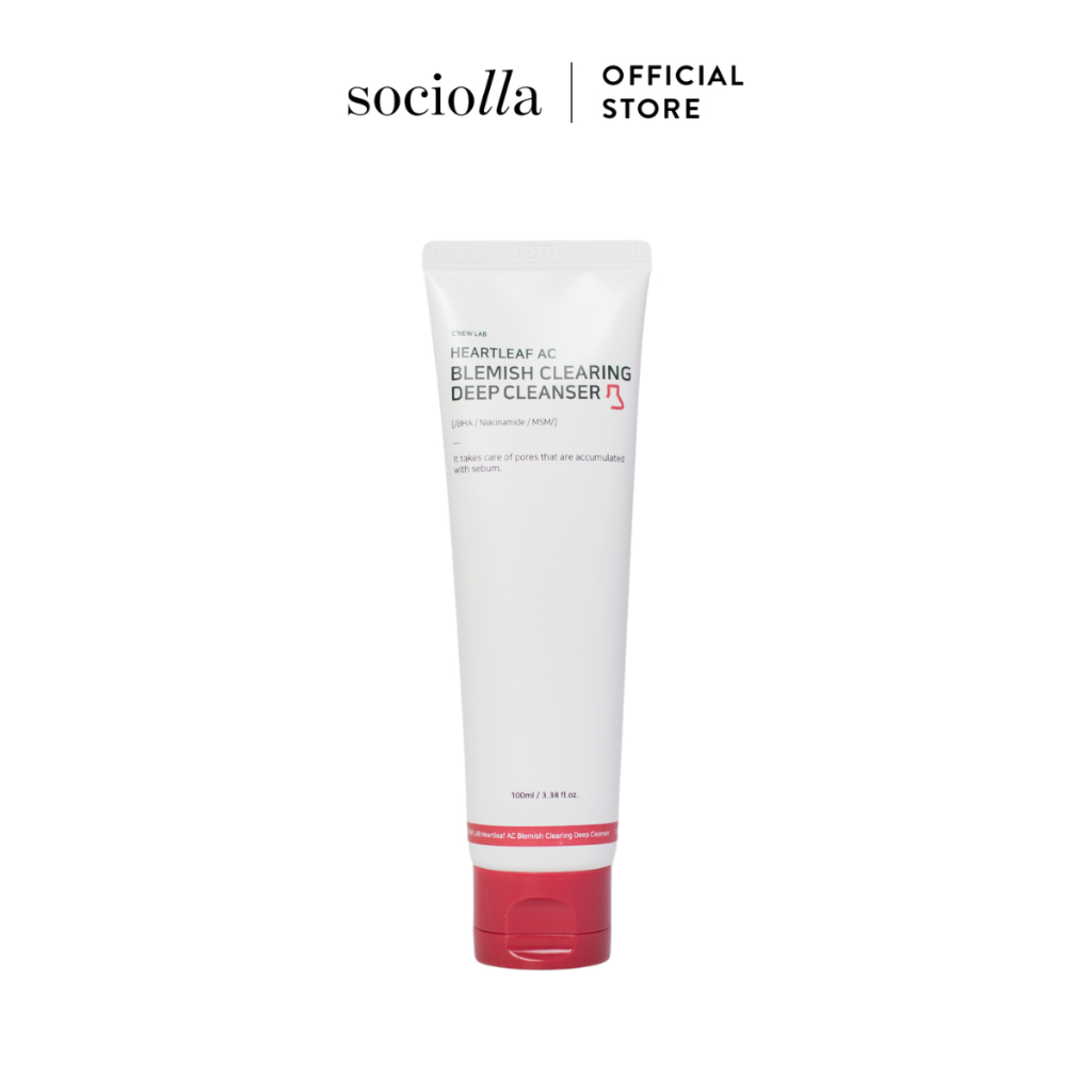 Sữa rửa mặt làm sạch sâu, se khít lỗ chân lông, giảm mụn c'new lab heartleaf ac blemish clearing deep cleanser 100ml