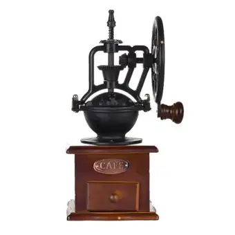 Manual Coffee Grinder Antique Cast Iron Hand Crank Coffee Mill With Grind Settings Catch Drawer Lazada