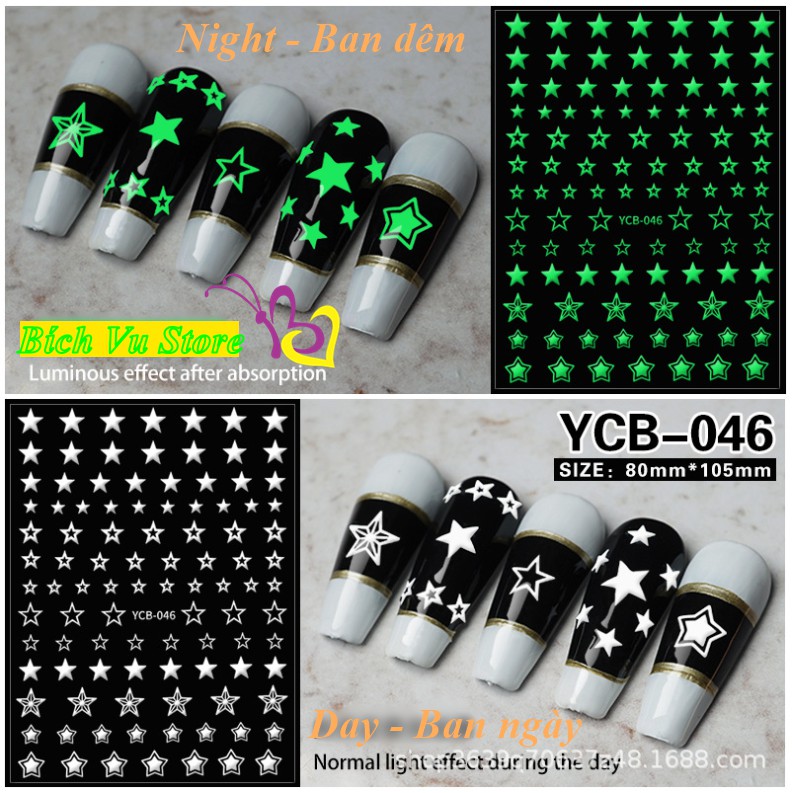 [HCM]Sticker dán móng dạ quang sản phẩm chất lượng đảm bảo an toàn sức khỏe người dùng vui lòng inbox để shop tư vấn thêm