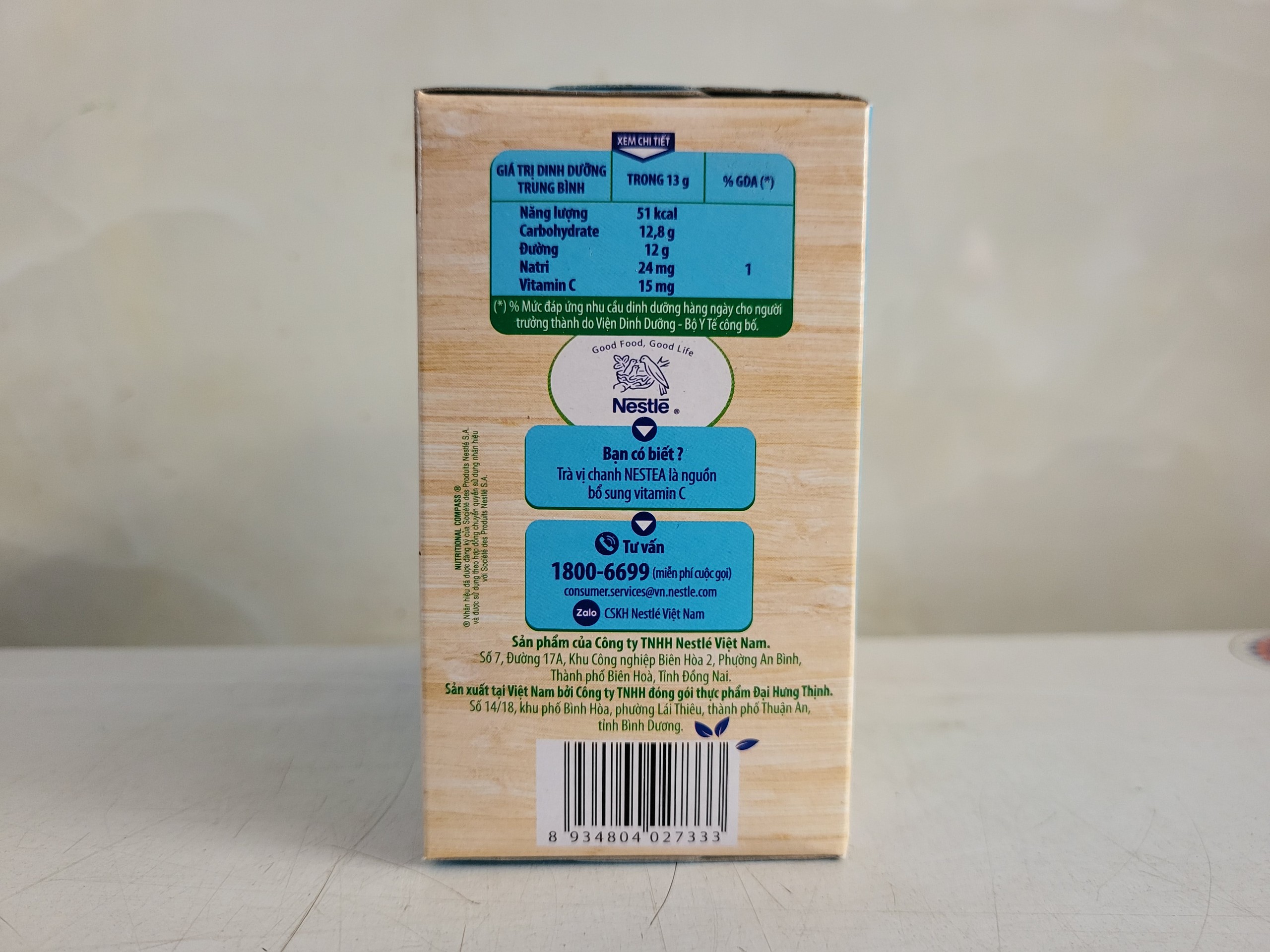 [Hộp 195g] TRÀ CHANH HÒA TAN [VN] NESTEA Lemon Tea
