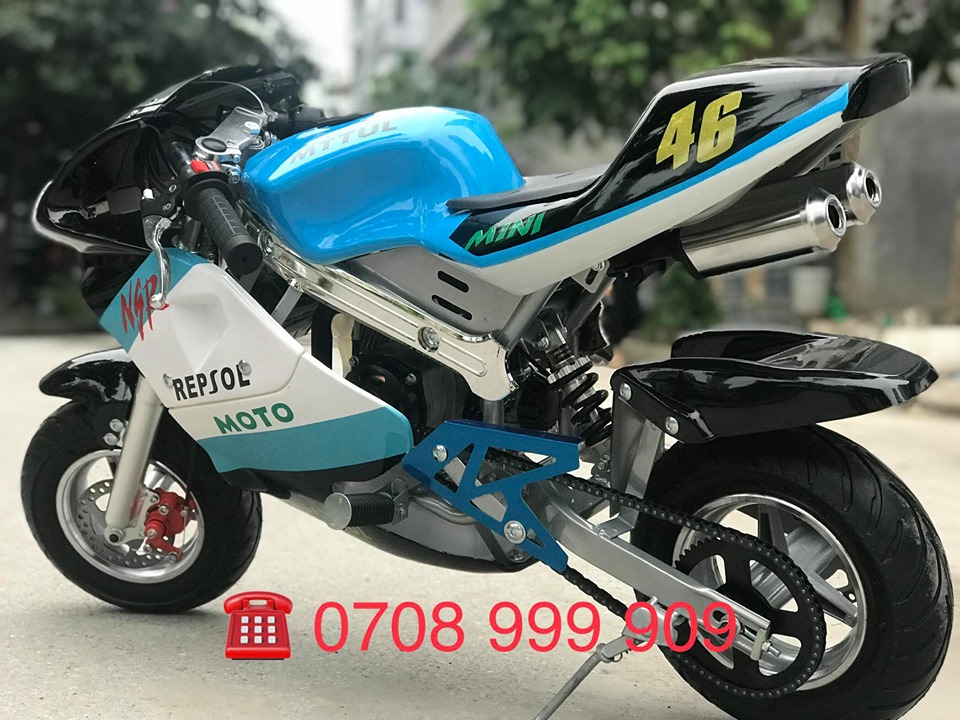 Vỏ Lốp Đặc Không Săm Moto Mini 50cc - Tặng Van Bơm