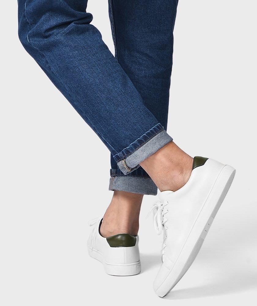 Giày Nam Sneaker Trắng Đáp Xanh - Gl212027