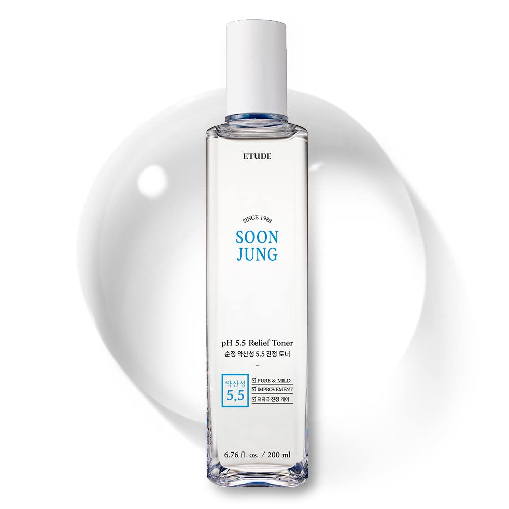 Nước Hoa Hồng dưỡng ẩm dịu nhẹ Etude House Soon Jung pH 5.5 Relief Toner  200ml | Lazada.vn