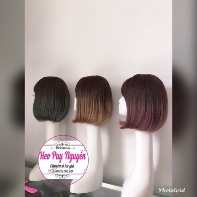 Tóc giả nữ cả đầu 🦞🦞 Tóc giả víc cúp ngang vai omber