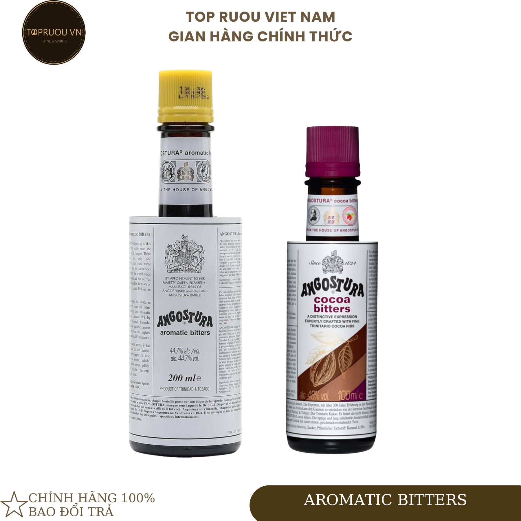 [Top Rượu VN] Rượu Angostura Bitters - Cocoa - 100ml - 200ml [Chính Hãng]