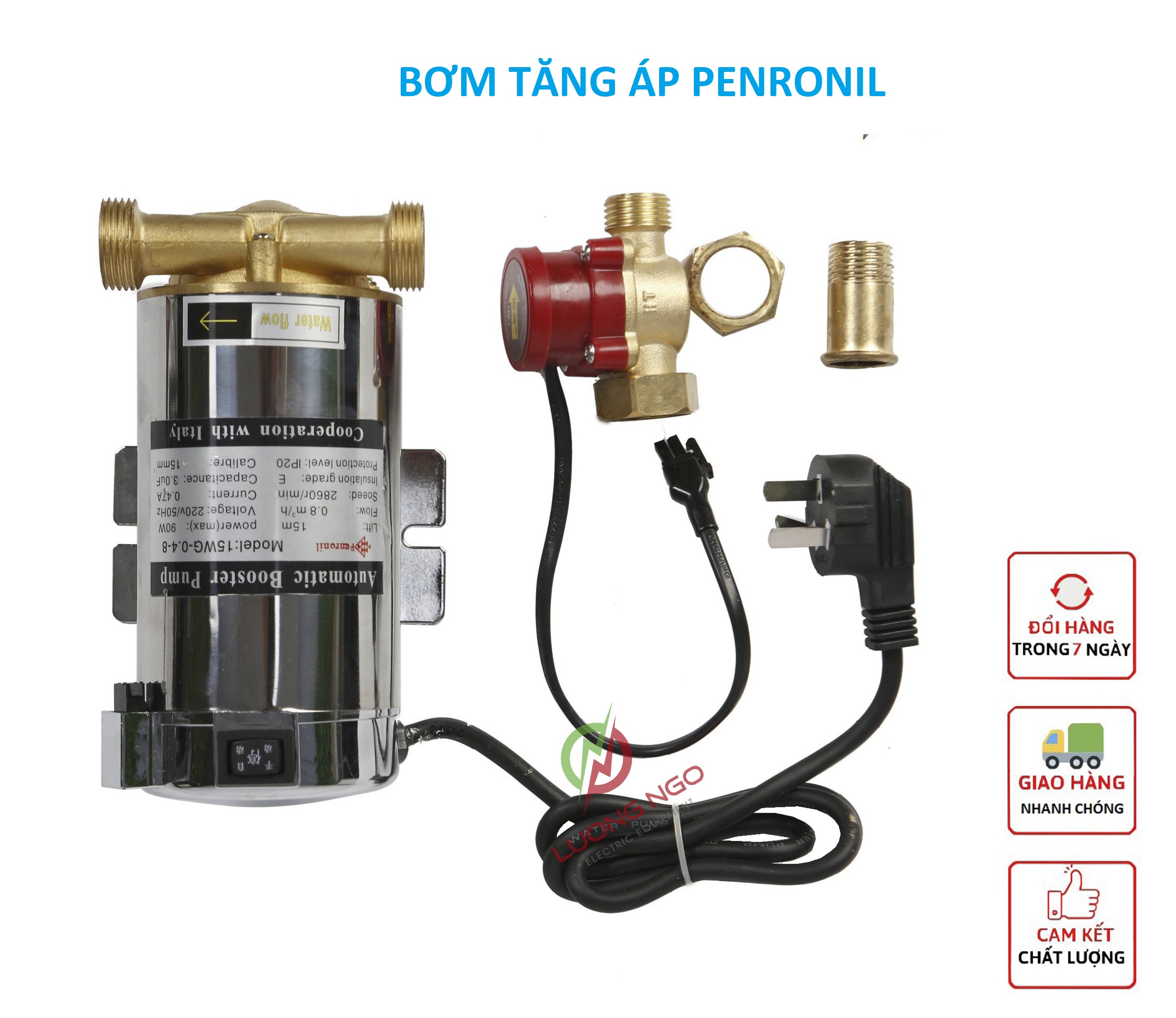 Bơm tăng áp tự động đóng mở