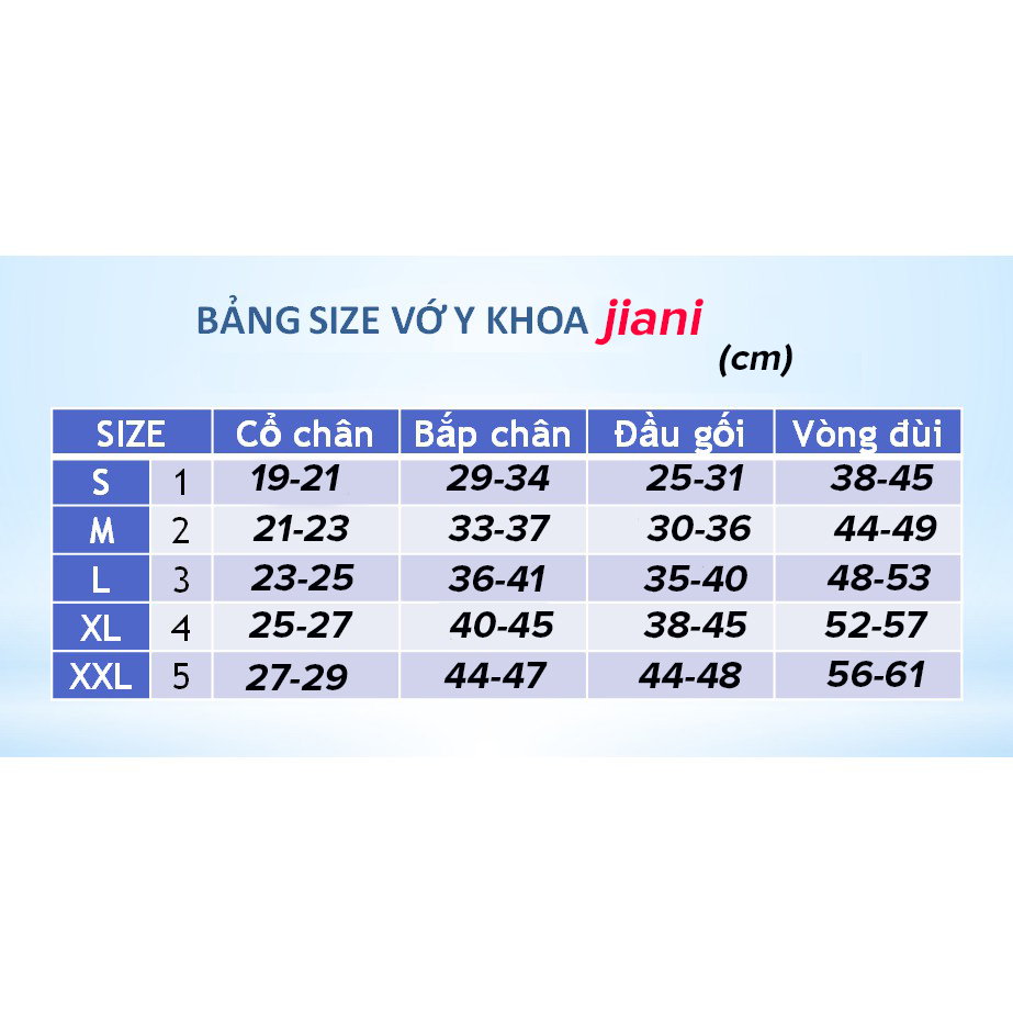 Vớ y khoa giãn tĩnh mạch bắp chân JIANI 2 chiếc
