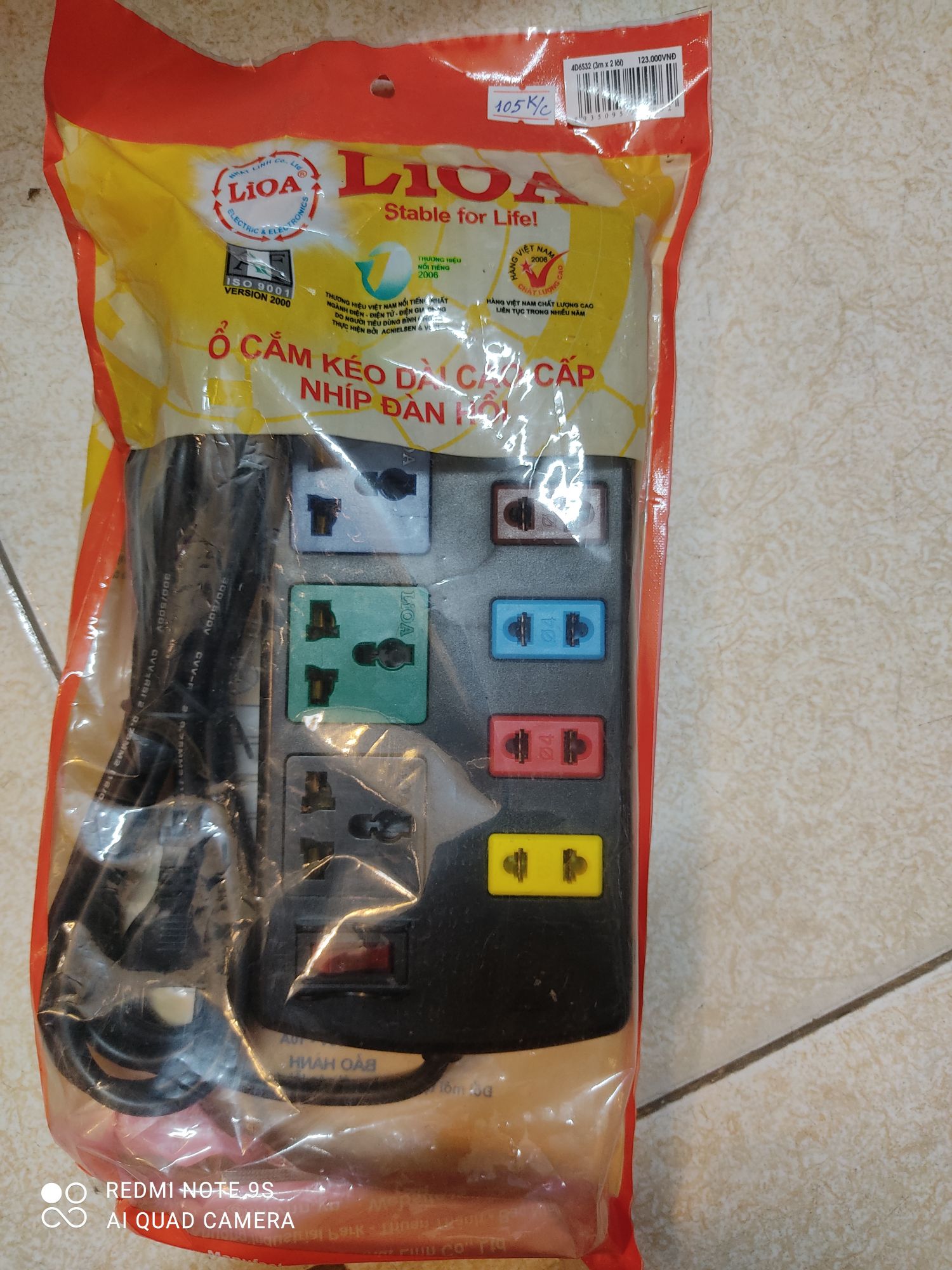 ổ cắm điện lioa dây 3m nhiều lỗ cắm