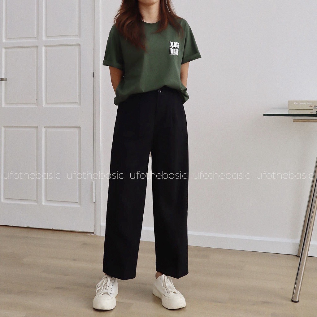 [Nhập LAZLOOK99 GIẢM 100K/500K] Quần ống rộng dáng suông lửng – Basic Trousers – ufo.thebasic
