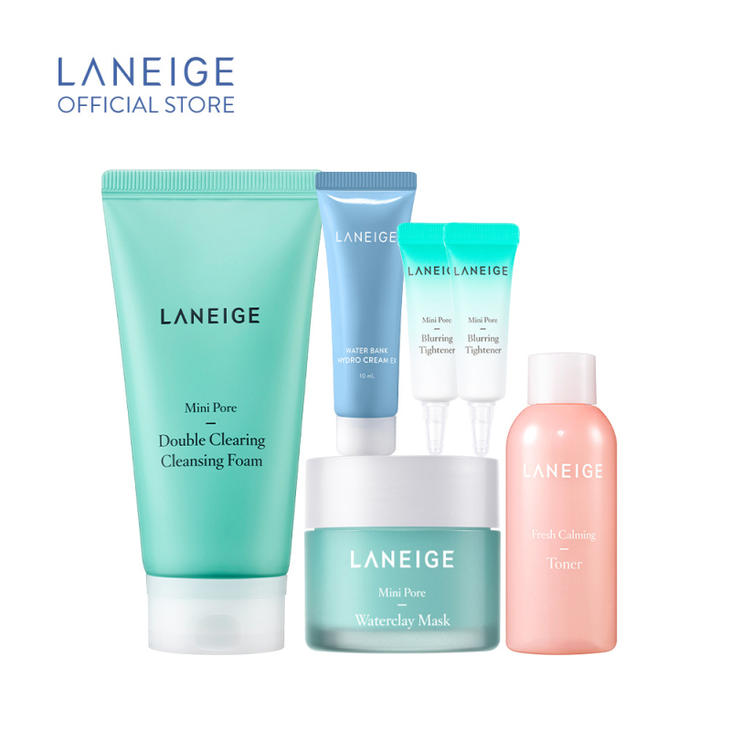 Bộ Làm Sạch Và Se Khít Lỗ Chân Lông Cho Da Nhờn Dầu Laneige Mini Pore