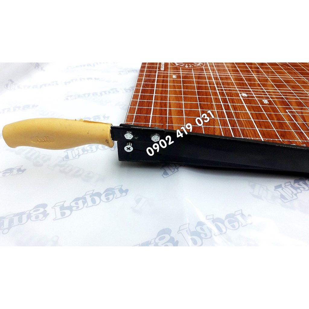 Bàn Cắt Giấy Paper Cutter Gỗ [  Cắt được khổ A4, B5, A5, B6, B7 ]