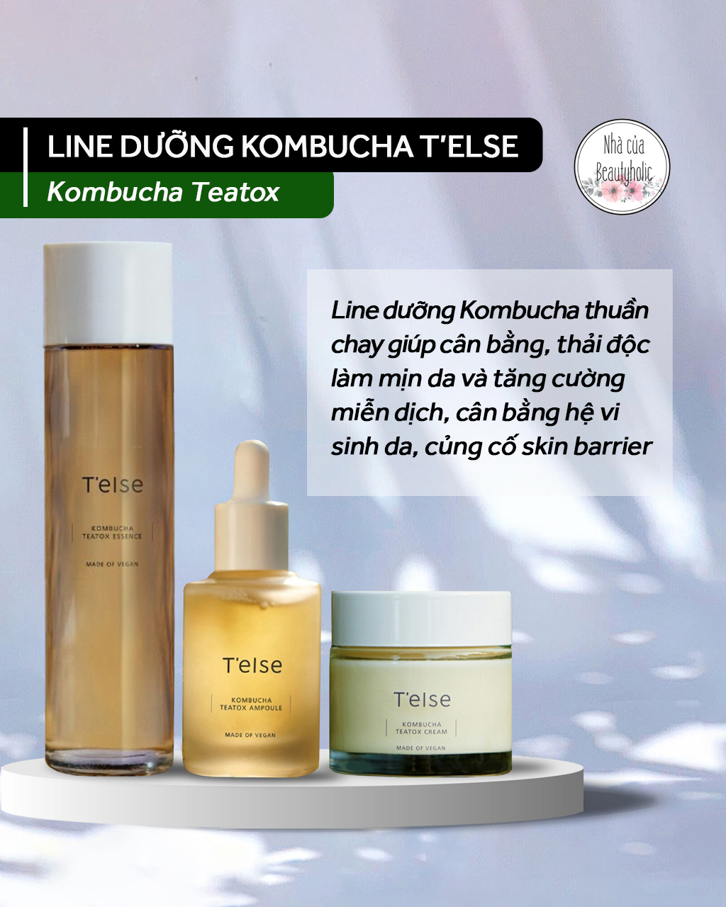 [Nhacuabeautyholic] Dòng dưỡng Kombucha thuần chay TELSE KOMBUCHA TEATOX