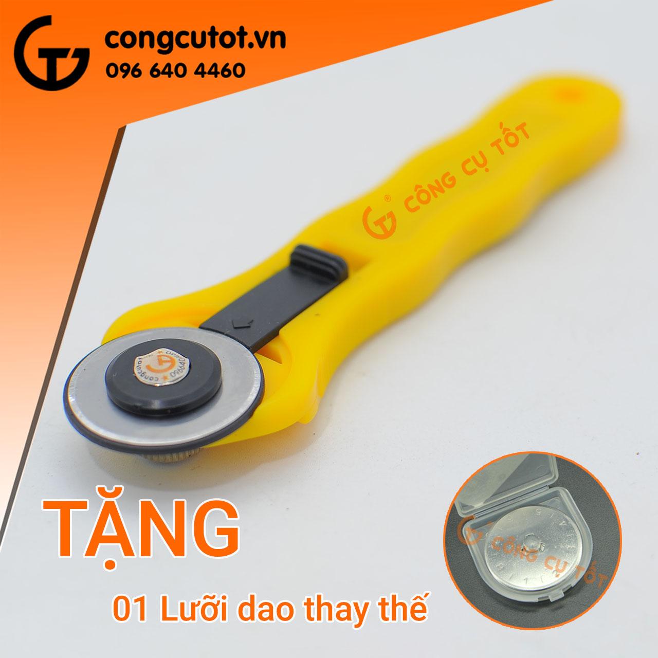 Dao lưỡi tròn chuyên cắt giấy, vải, da 28mm