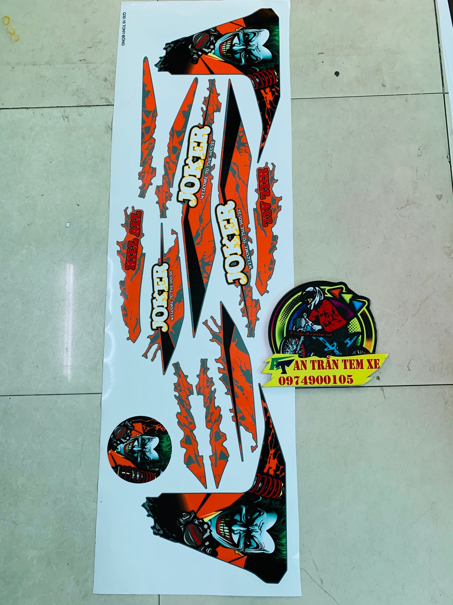 [HCM]Tem rời vario hoặc click thái 2018-2020 mẫu joker bản ba lớp in decal bóng cao cấp và bao bay màu trọn đời