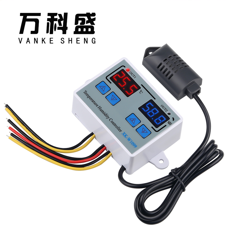 XK-W1099 Dual Digital Thermostat Humidistat Egg Incubator Temperature Humidity Controller Regulator Thermometer Hygrometer