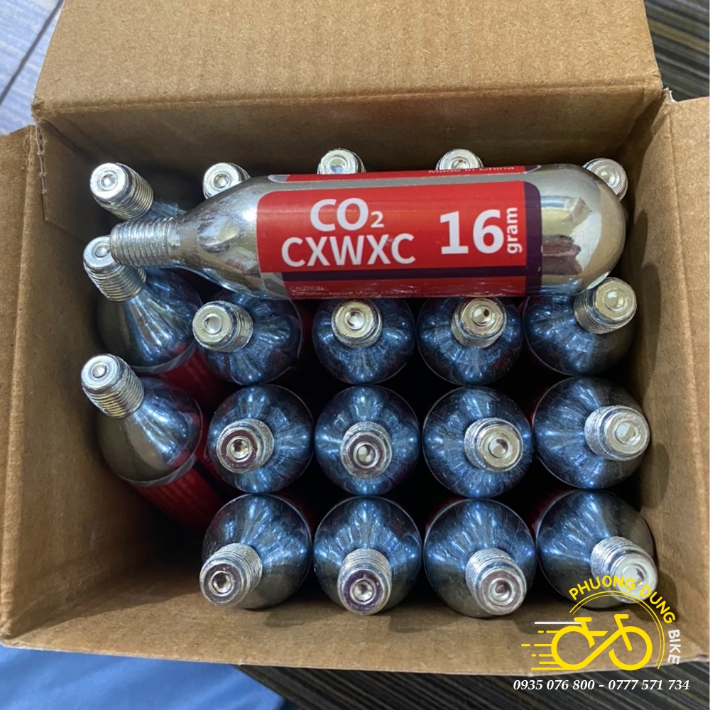 Bình khí nén CO2 bơm hơi xe đạp 16G