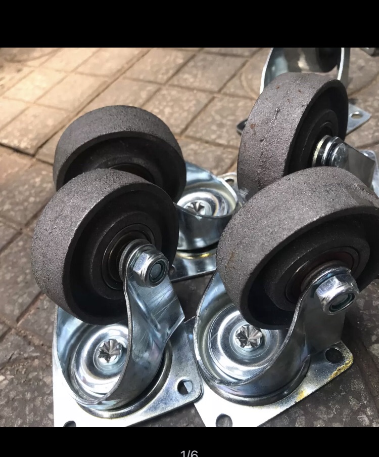 [HCM]Combo 4 bánh xe đẩy gang đúc 75x25mm