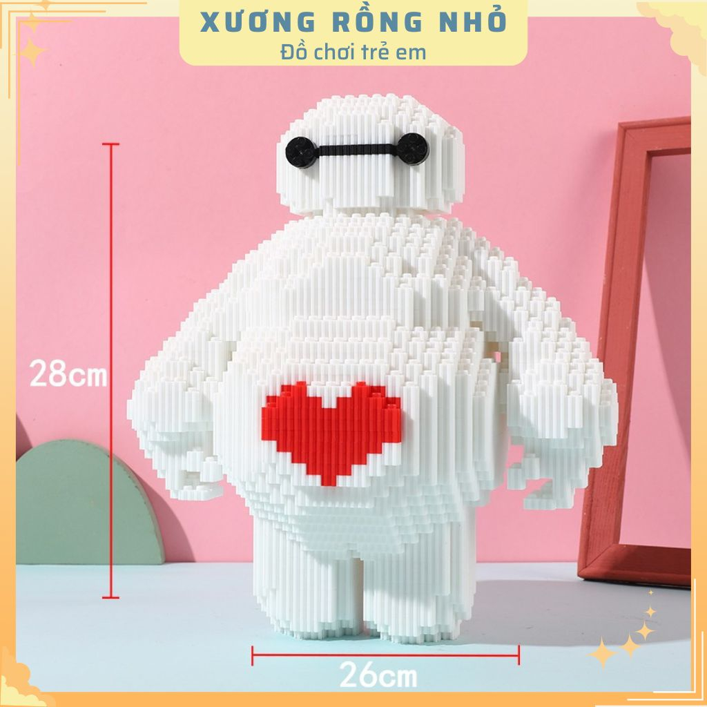 Mô hình lắp ghép baymax, lego baymax size lớn