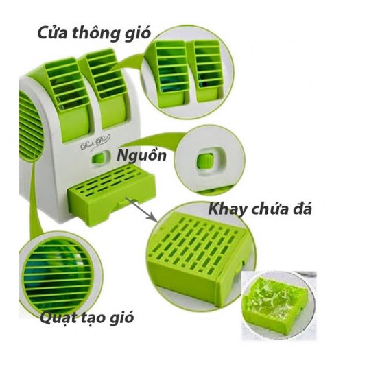 Quạt Đá Điều Hòa Mini 2 Cửa -Dc1315