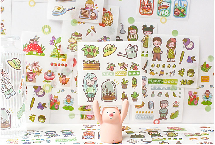 Set 25 tấm dán sticker hoạt hình