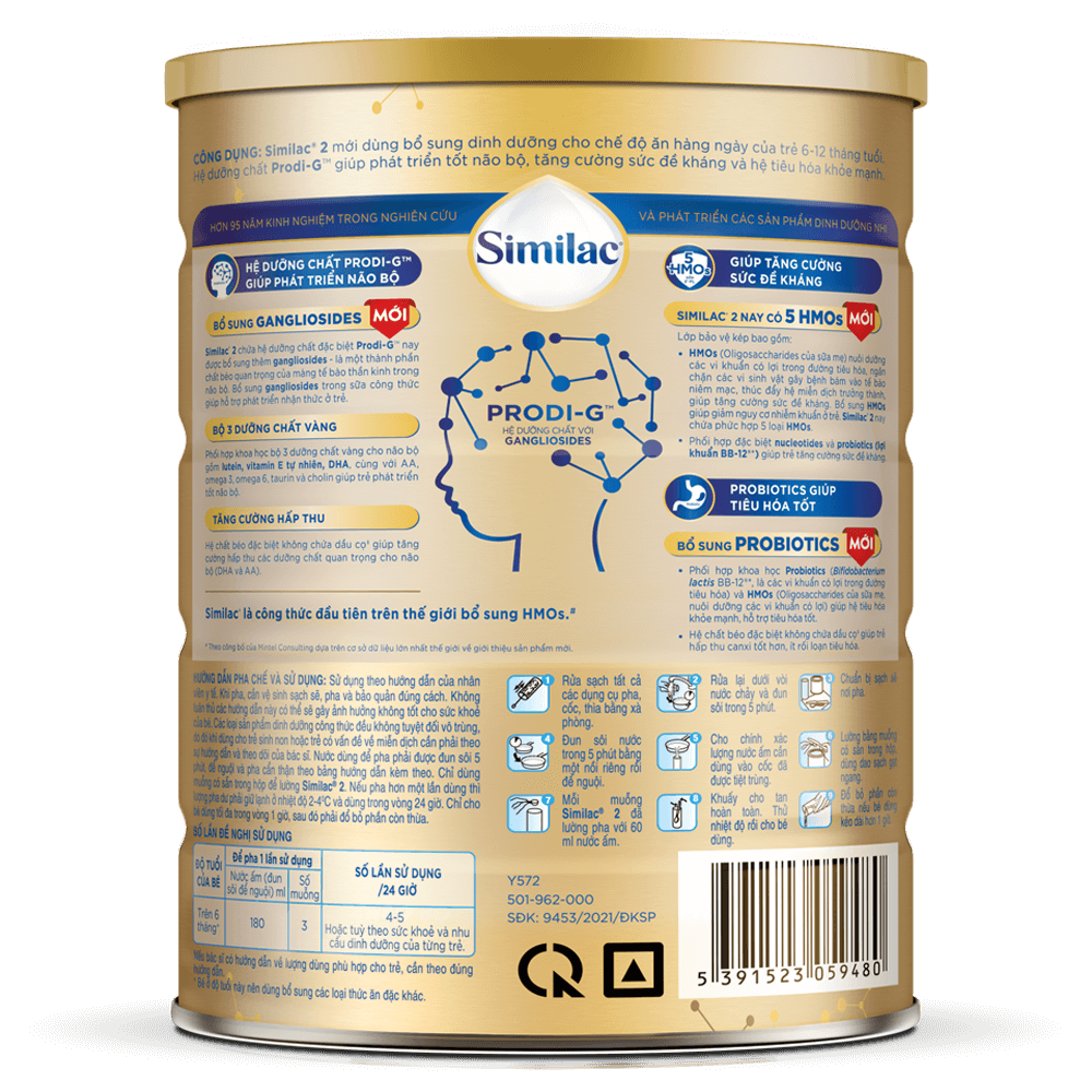 [Date 11.2024] Sữa bột Similac 5G lon số 2 Lon 900g