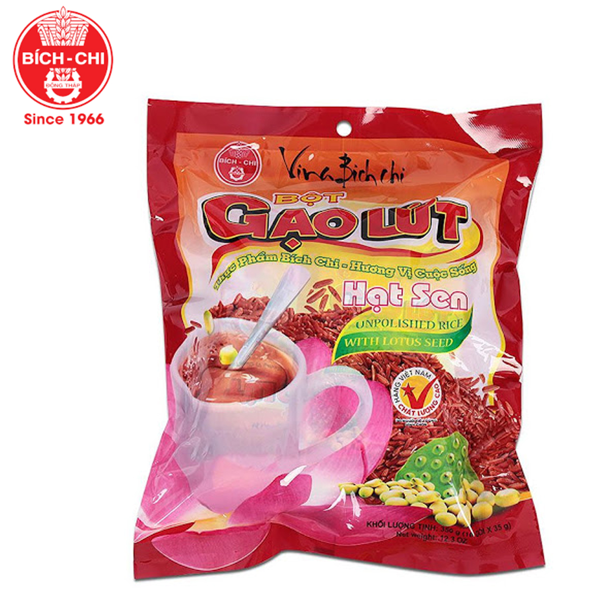 Bột gạo lứt hạt sen bích chi unpolished rice powder with lotus seed