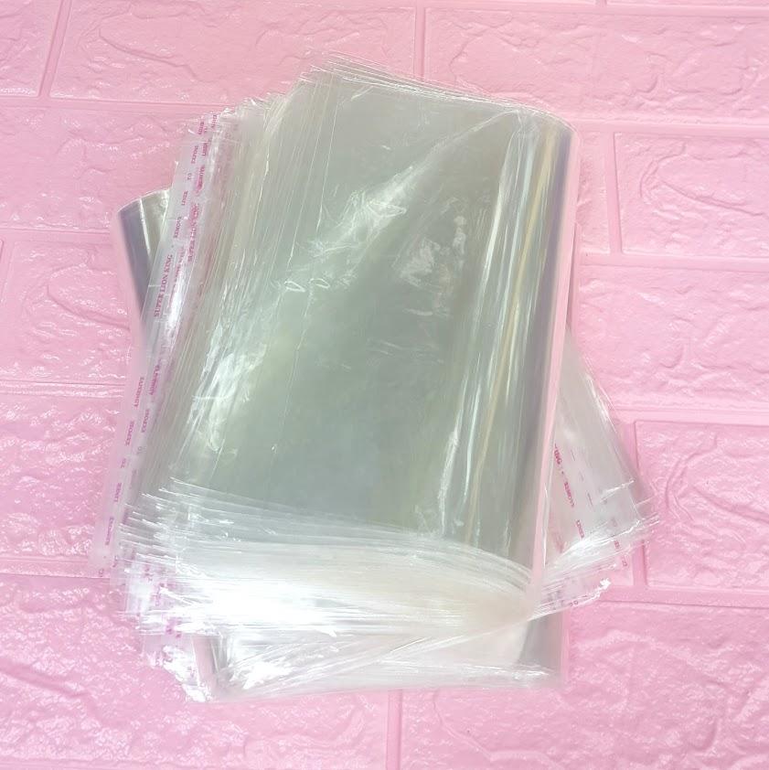 1kg Túi Opp dán mép 20x25cm - Túi ni lông băng keo dán miệng - Bao nilon dán miệng