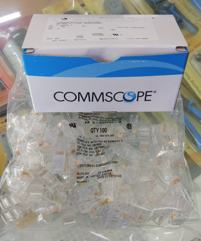 Hạt mạng RJ45 Cat6 Commscope hộp 50 hạt