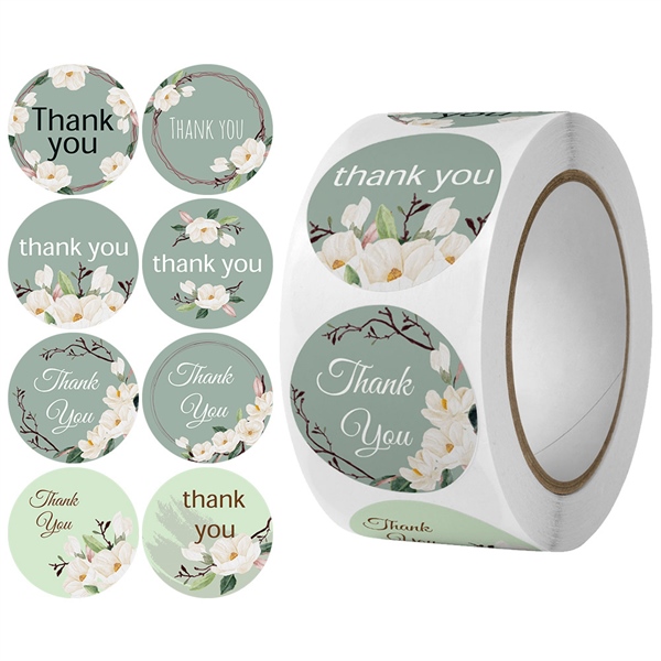 Cuộn 500 miếng tem icon , thanks you PK045