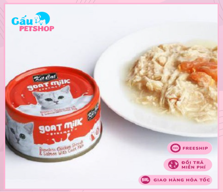 Pate sữa dê KitCat cho mèo lon 70g