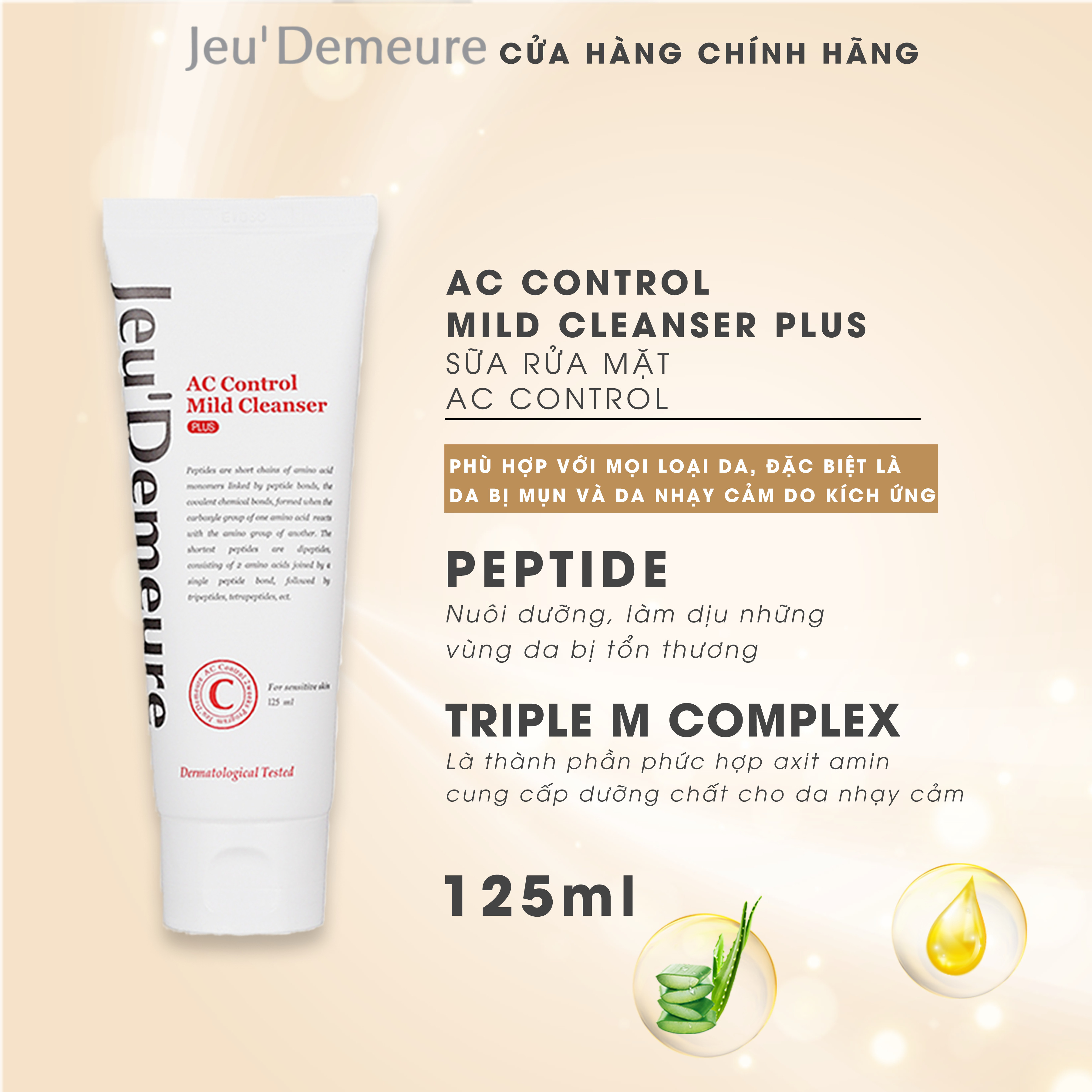 Sữa rửa mặt Jeu'Demeure AC Control - Mild Cleanser Plus 150ml